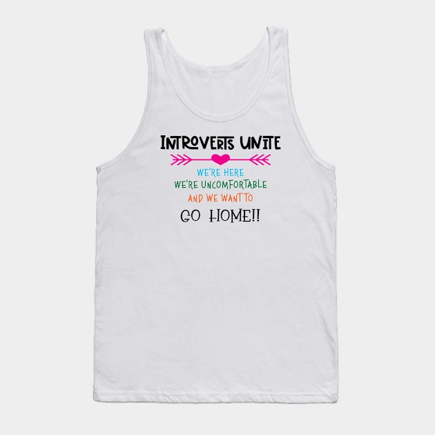 Introverts Unite Tank Top by Alexandra Morrow Designs